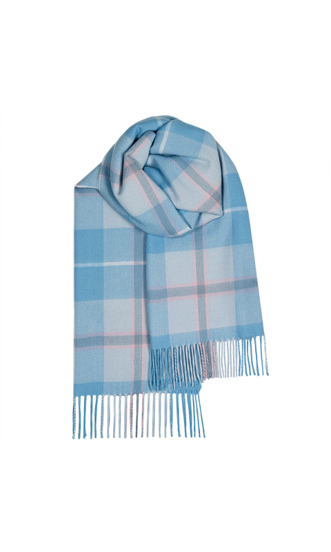 Blue Check Large Scarf