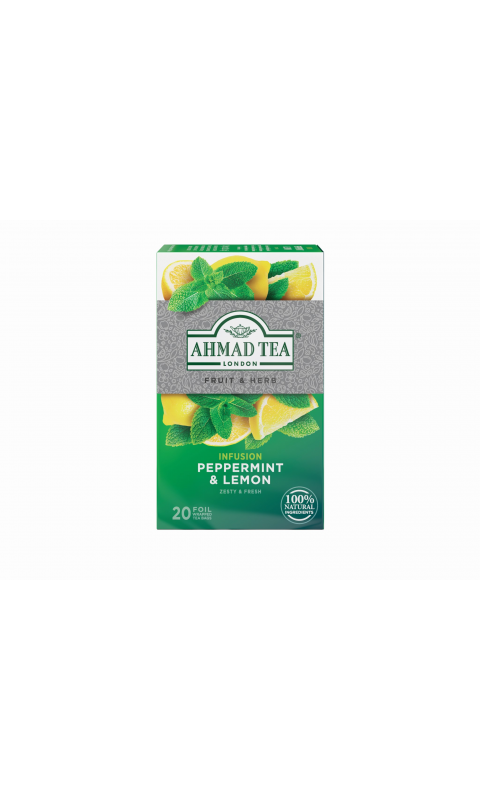 Infusão de Hortelã-Pimenta & Limão - Saquetas Ahmad Tea
