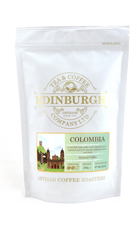 Edinburgh Tea & Coffee Colombia Excelso Huila Artisanal Ground Coffee